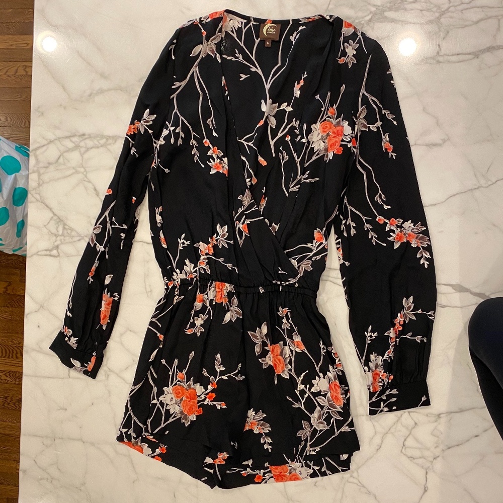 Blue Life Floral Romper
